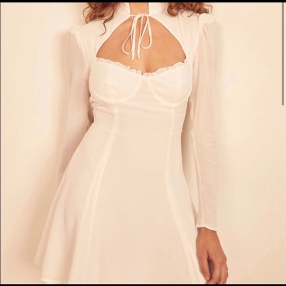 Reformation Vivianne Ivory Dress